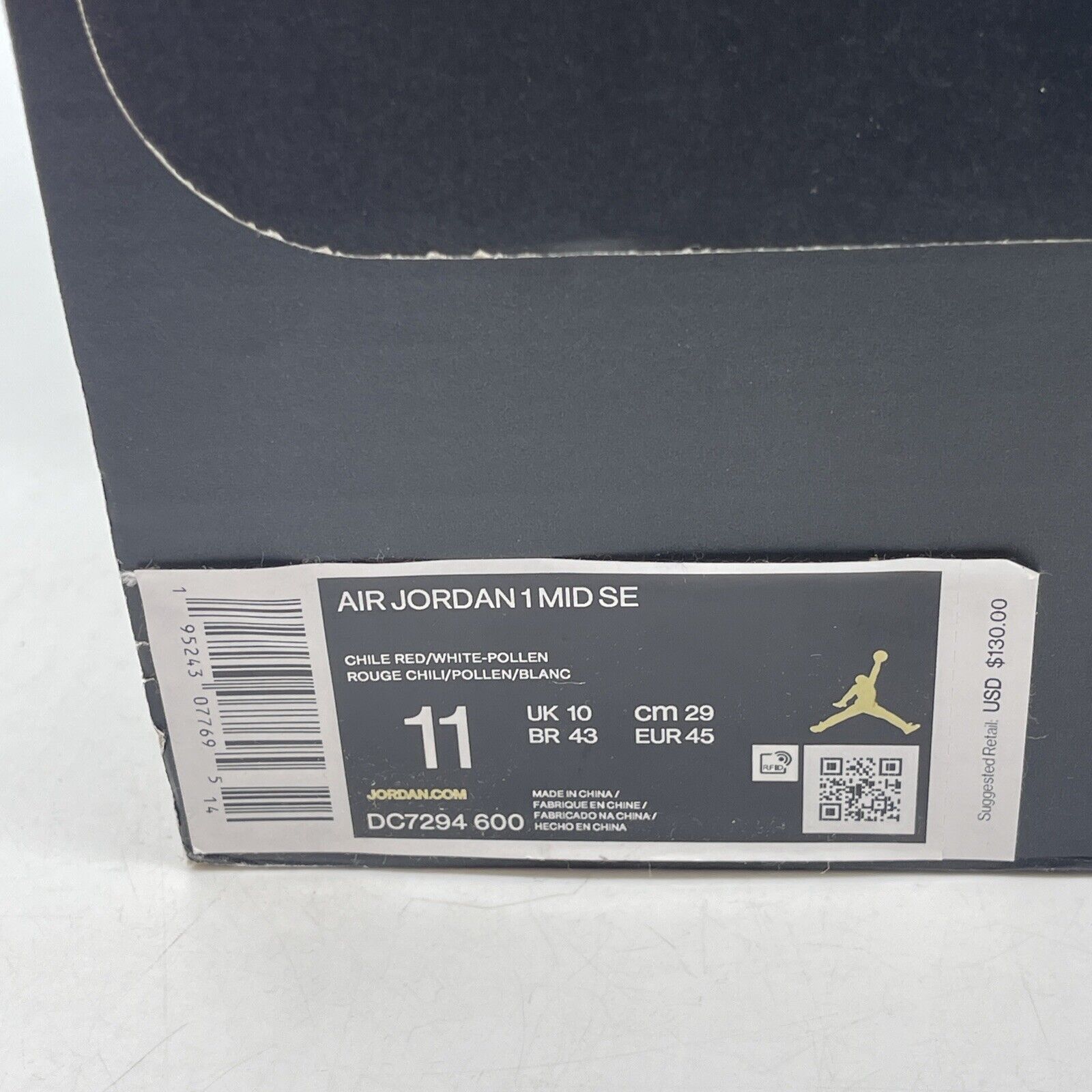 Size 11 - Air Jordan 1 Mid SE Barcelona Swearter White Red Leather (DC7294-600)