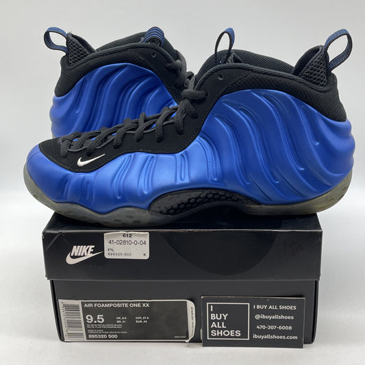 Size 9.5 - Nike Air Foamposite One XX Royal Black Blue Suede (895320-500)