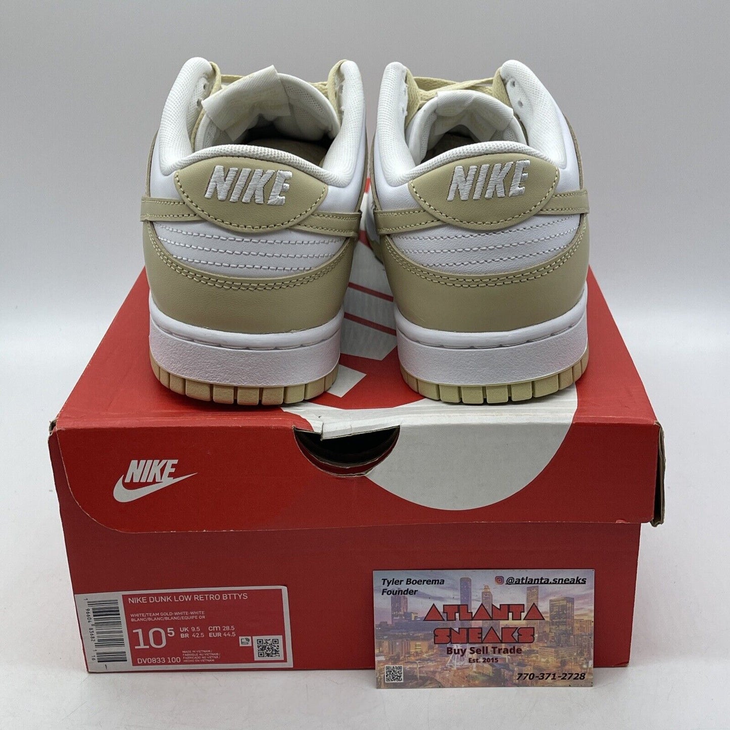 Size 10.5 - Nike Dunk Low Team Gold White Leather (DV0833-100)