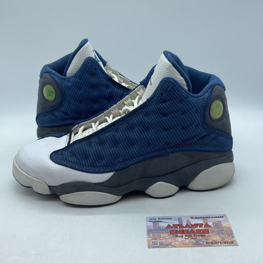 Size 9 - Air Jordan 13 Retro 2010 Flint White Gray Blue (414571-401)