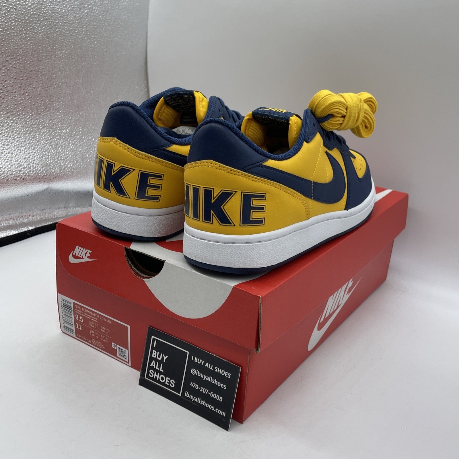 Size 9.5 - Nike Terminator Low "University Gold and Navy" (FJ4206-700)