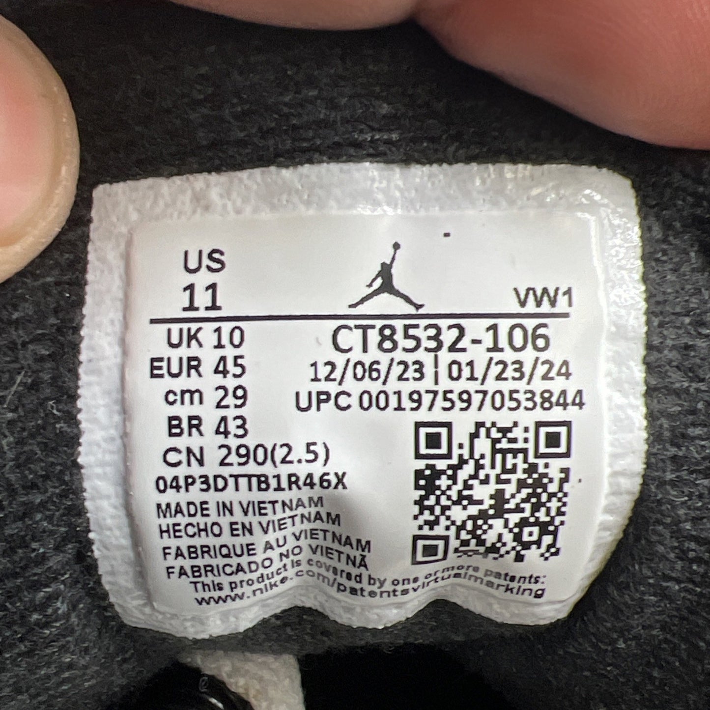 Size 11 - Air Jordan 3 Retro Cement Grey (CT8532-106)