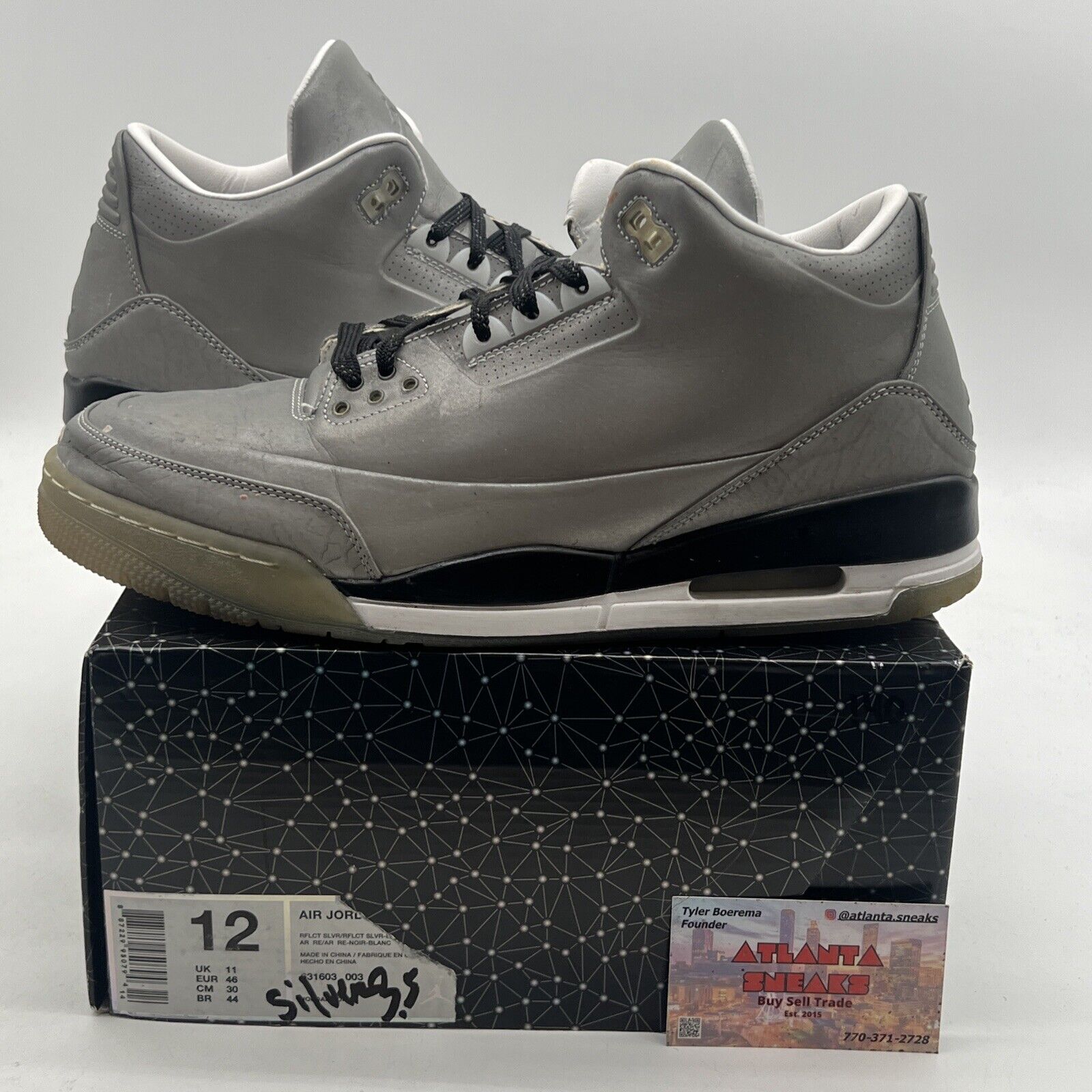 Size 12 - Air Jordan 3 5Lab3 Reflective Silver (631603-003)