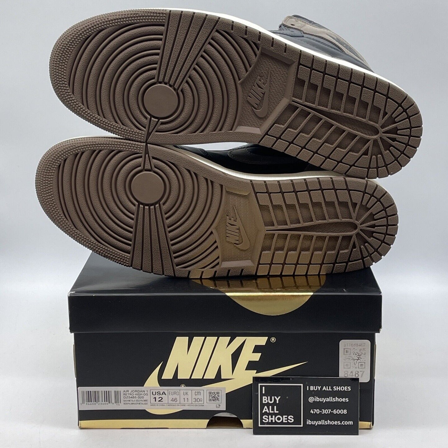 Size 12 - Jordan 1 Retro OG High Palomino Brown Black Suede Leather (DZ5485-020)