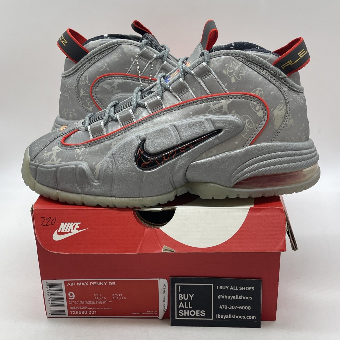 Size 9 - Nike Air Max Penny DB Doernbecher (728590-001)