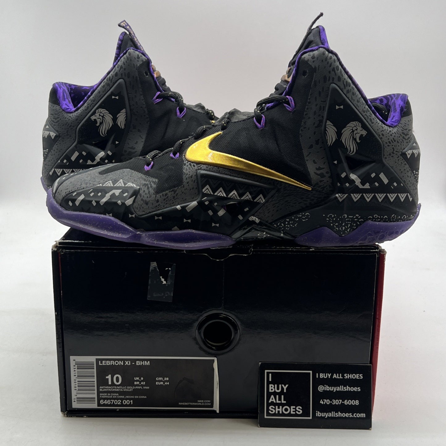 Size 10 - Nike LeBron 11 BHM - (646702-001)