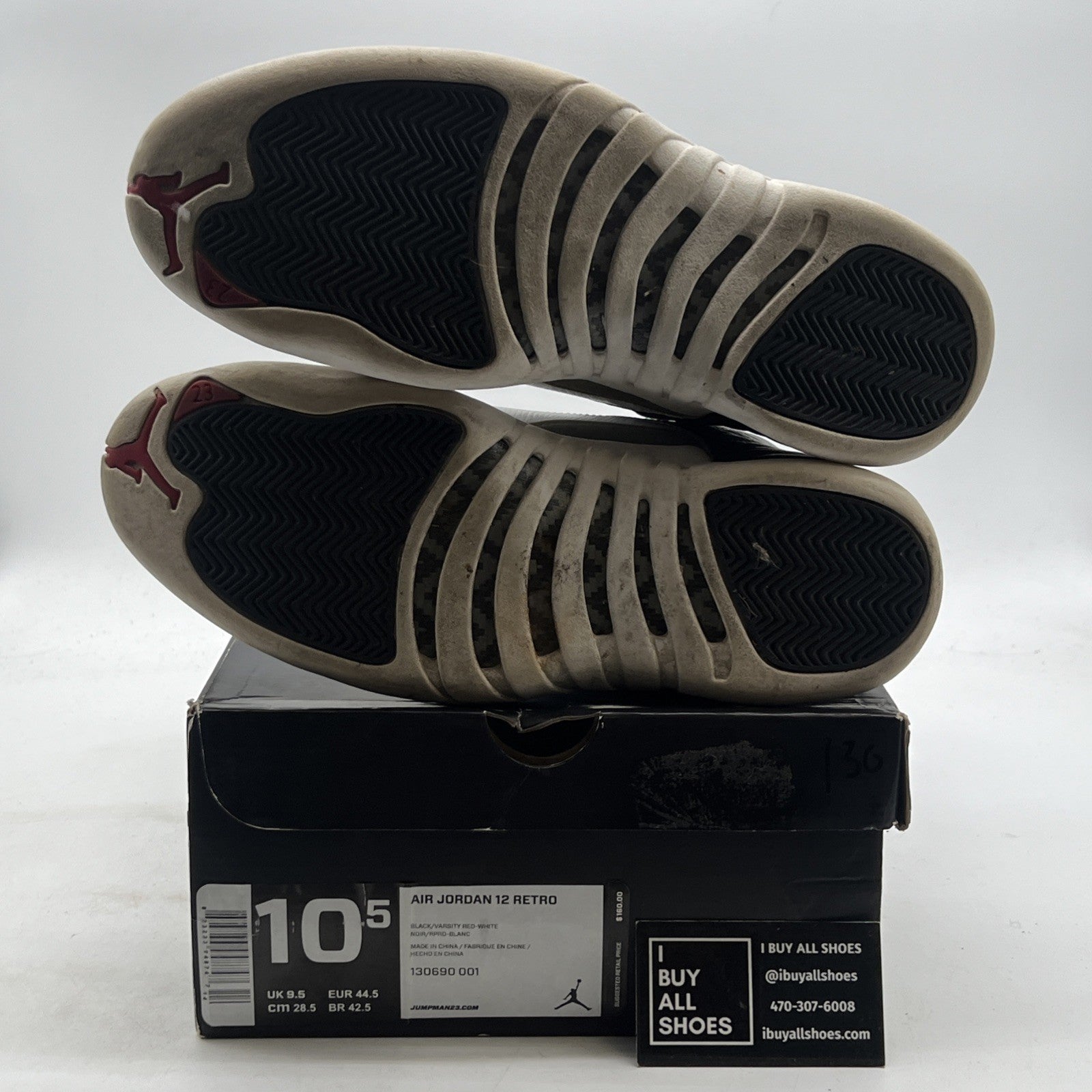Size 10.5 - Air Jordan 12 Retro 2012 Playoff (130690-001)