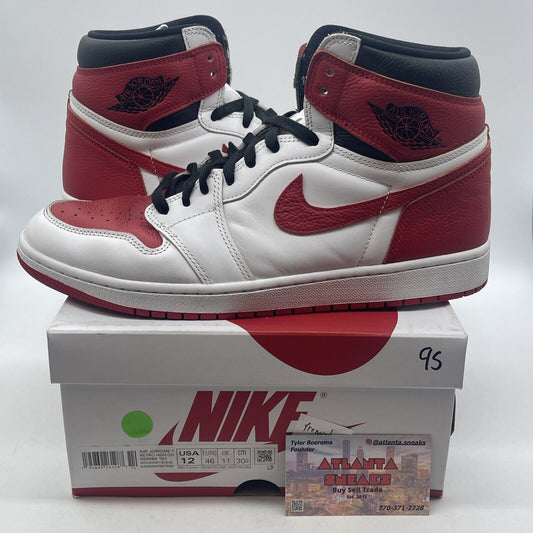 Size 12 - Jordan 1 Retro OG High Heritage Red White Leather (555088-161)