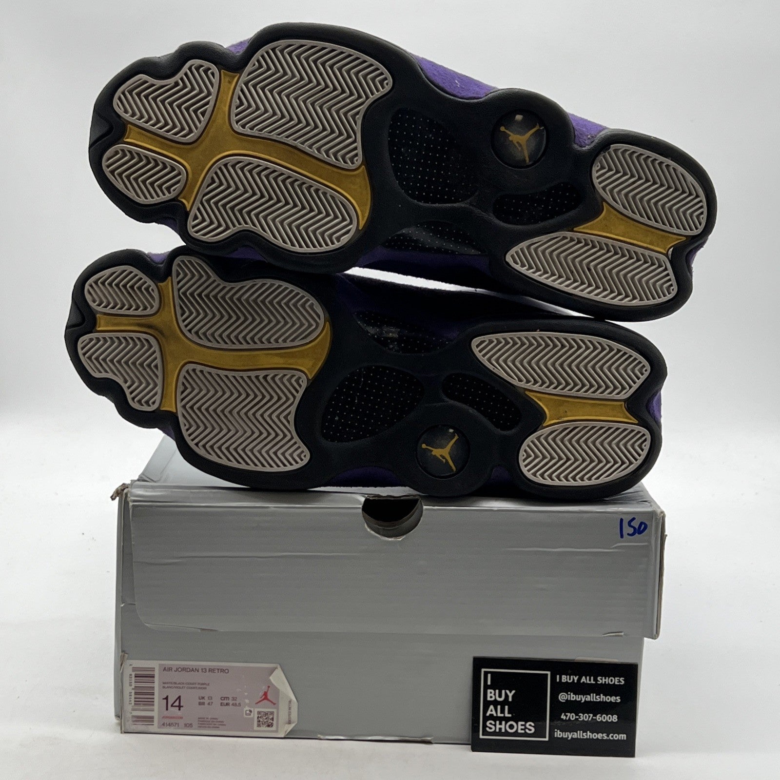 Size 14 - Air Jordan 13 Retro Lakers (414571-105)