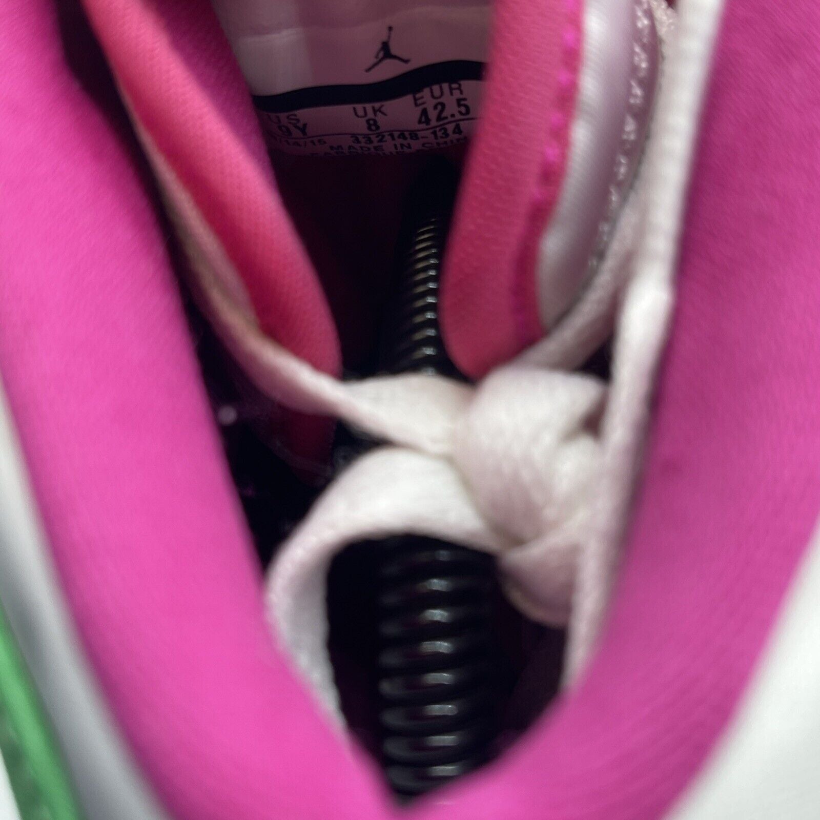 Size 9Y - Air Jordan 1 Retro High GG Easter White Gamma Green Pink (332148-134)