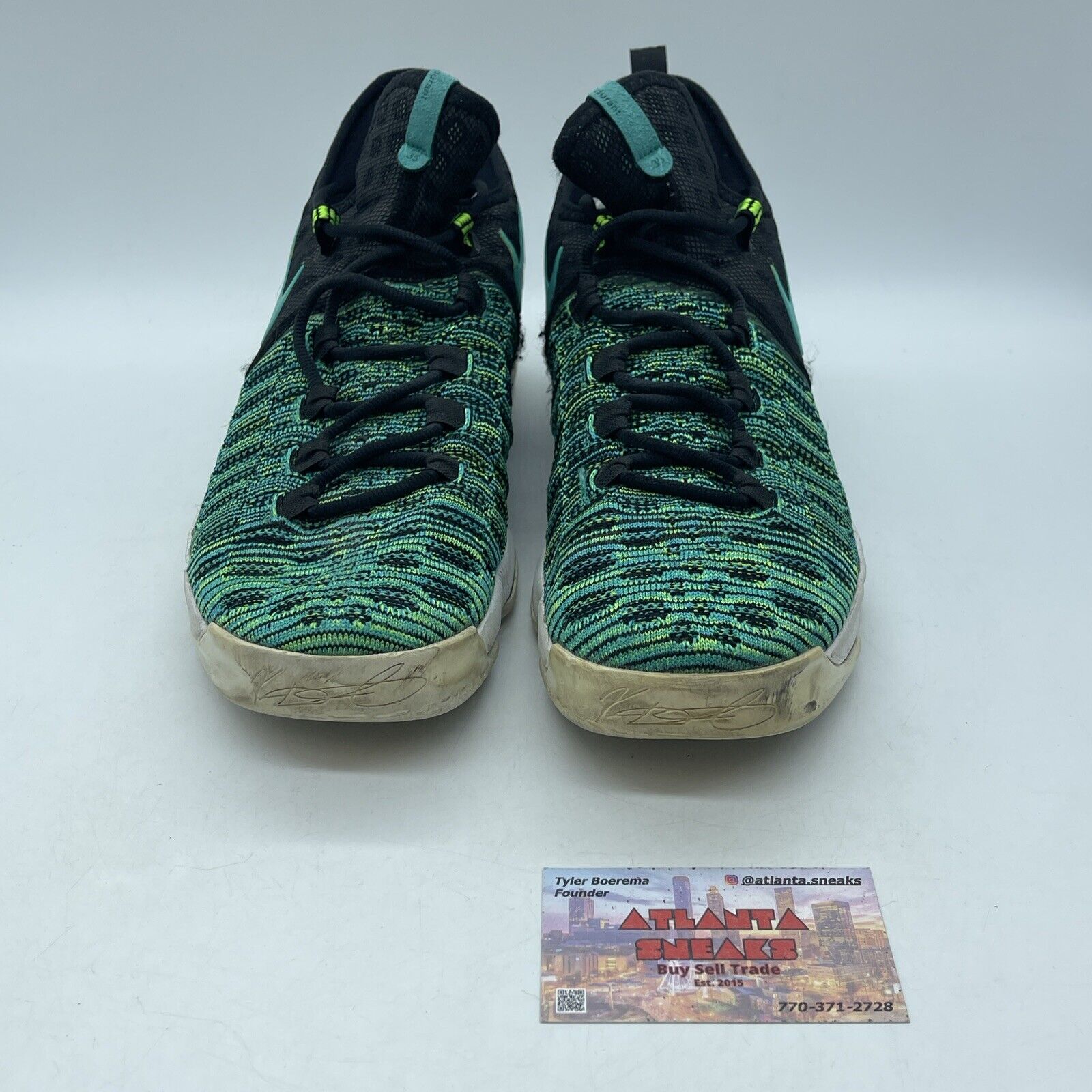 Size 10 - Nike KD 9 Birds of Paradise Blue White Green Suede (843392-300)