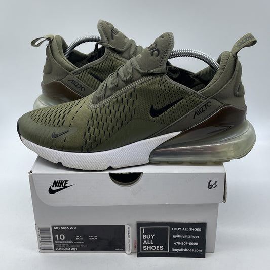 Size 10 - Nike Air Max 270 Medium Olive Green Black Suede Leather (AH8050-201)