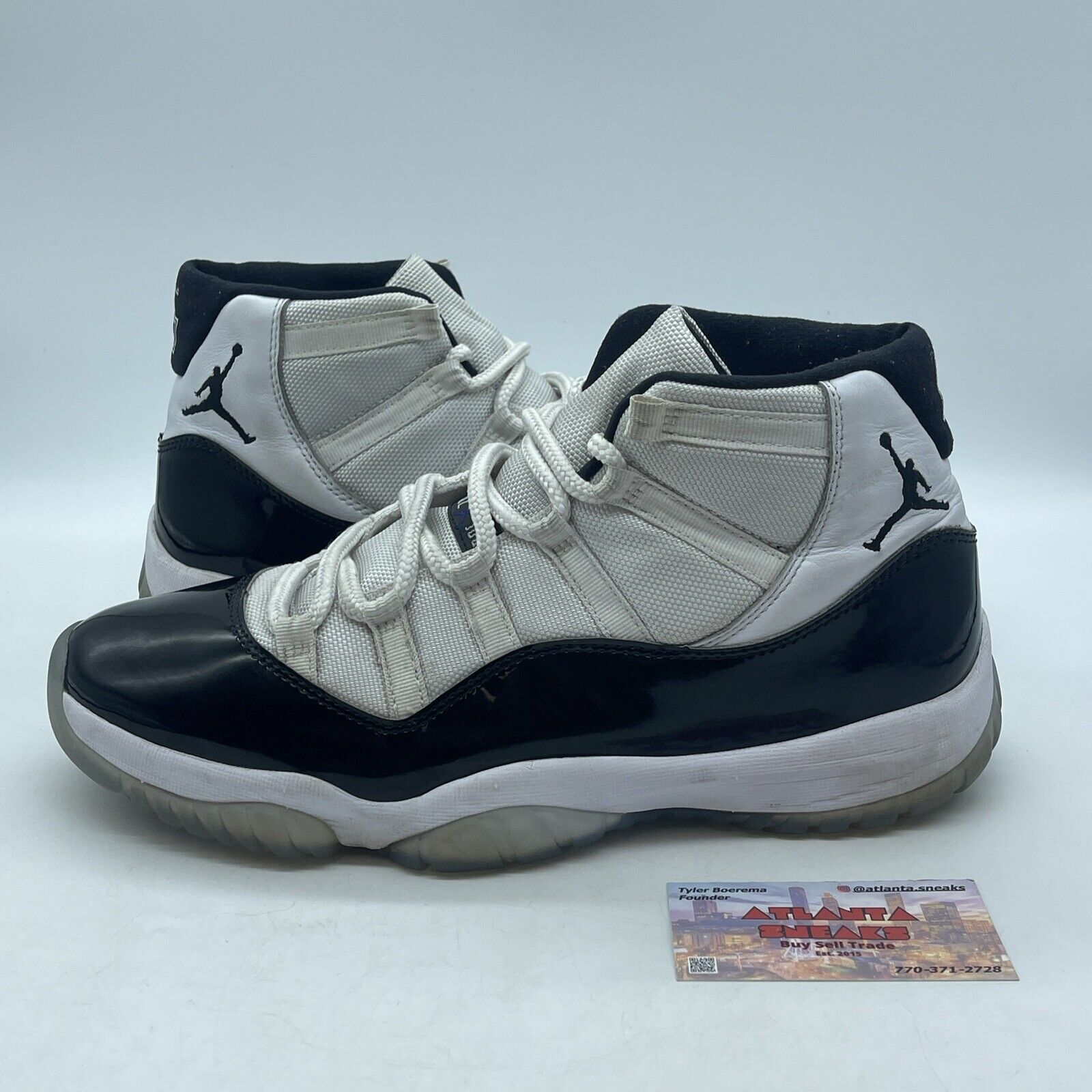 Size 10.5 - Jordan 11 Retro High Concord White Black (378037-100)