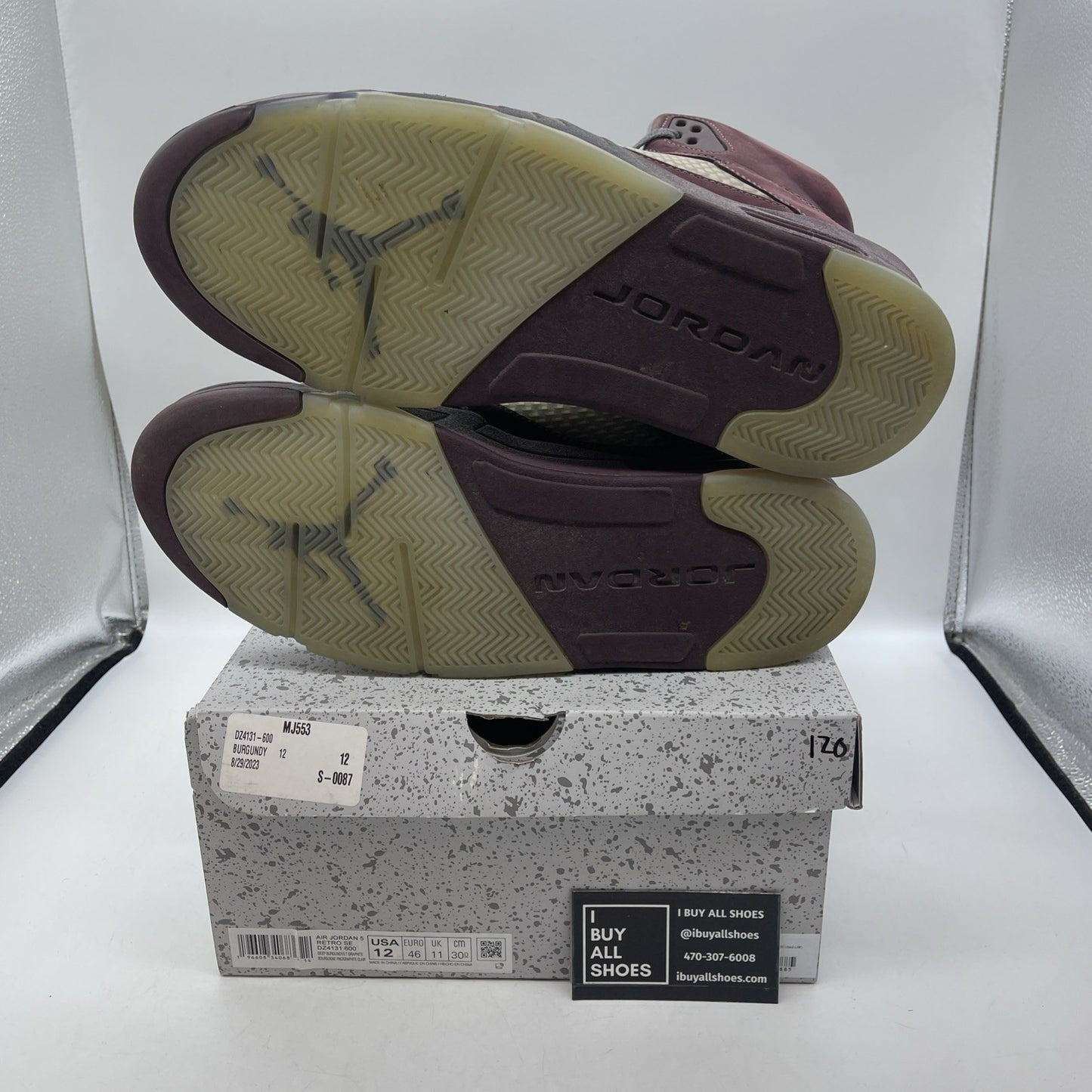 Size 12 - Air Jordan 5 Retro SE 2023 Burgundy (DZ4131-600)