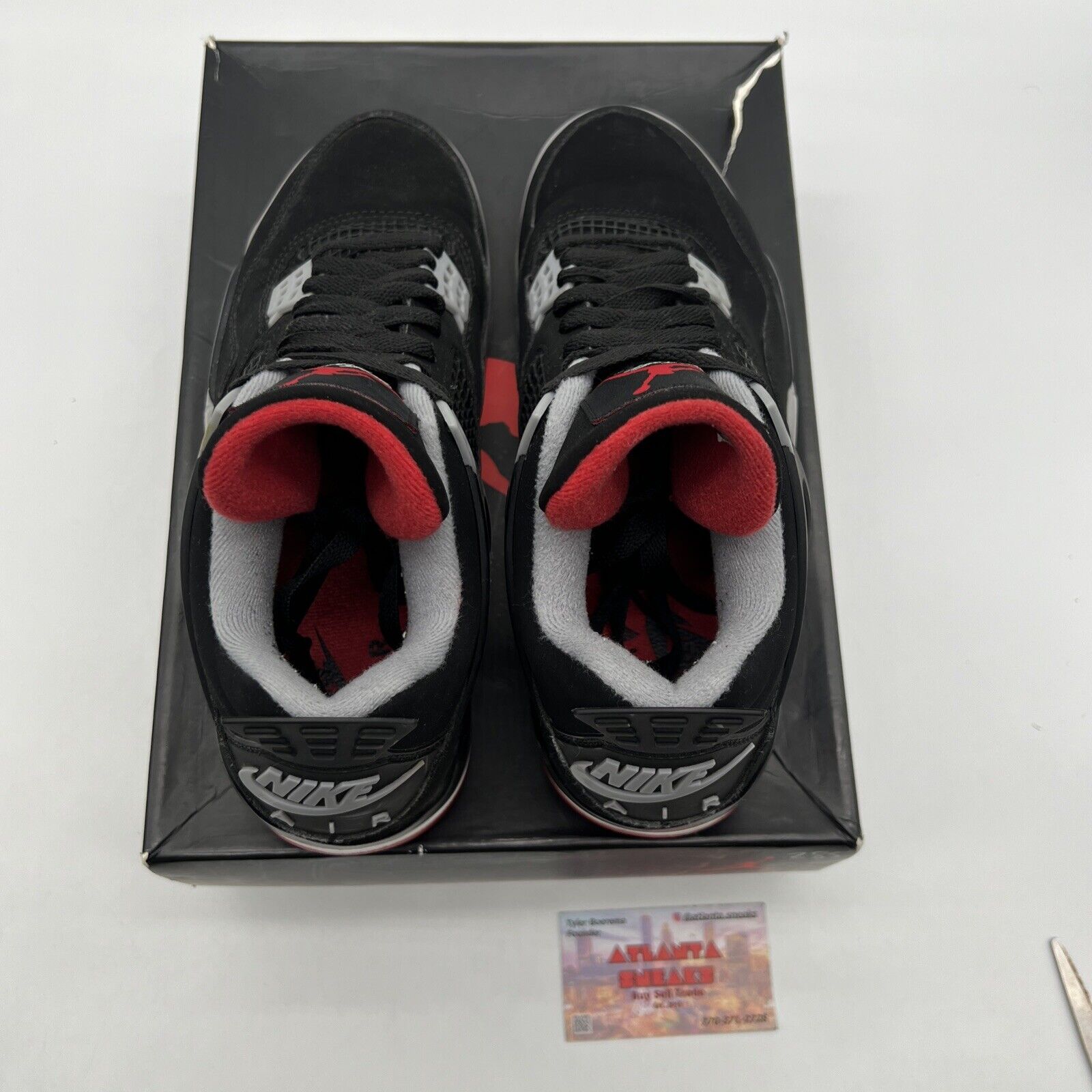 Size 7.5 - Jordan 4 Retro OG Mid Bred 2019 Grey Red Black Suede (308497-060)