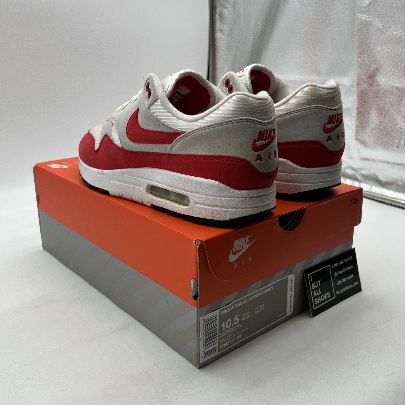 Size 10.5 - Nike Air Max 1 OG Anniversary 2017 (908375-103)
