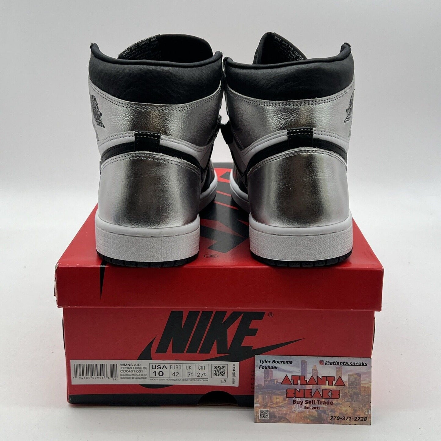 Size 10W - Air Jordan 1 High OG Metallic Silver (CD0461-001)