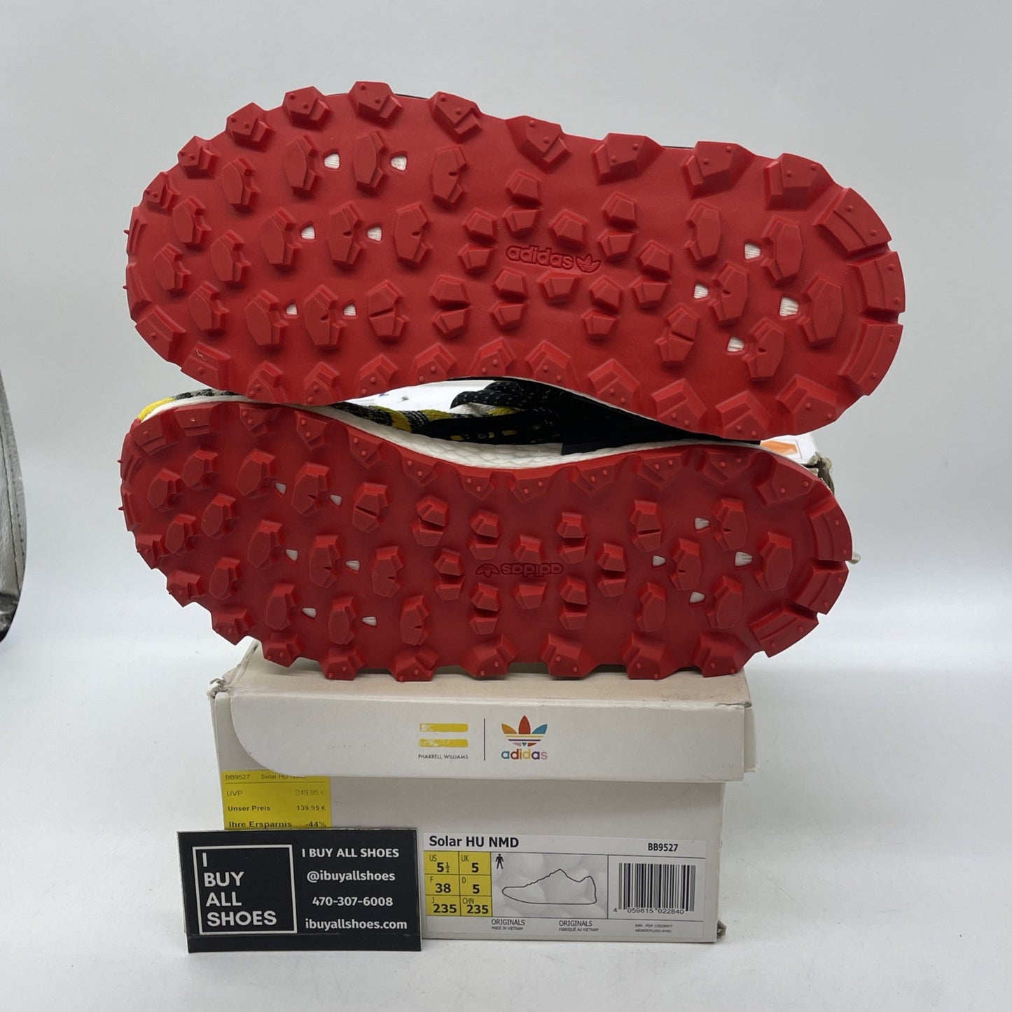Size 5.5 - adidas Pharrell x NMD Human Race Trail Solar Pack (BB9527)
