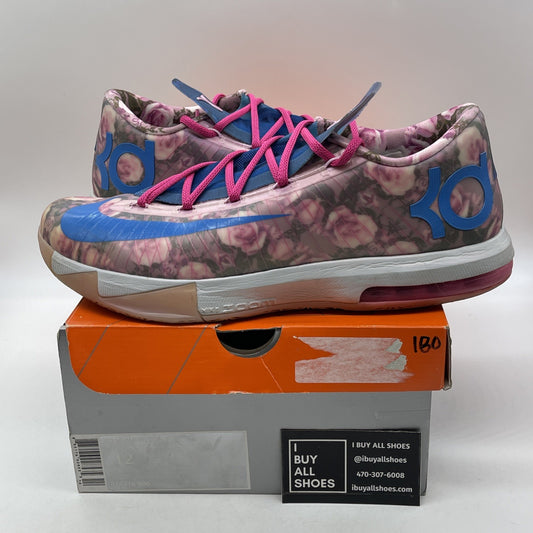 Size 12 - Nike KD 6 Supreme Aunt Pearl Blue Purple Leather (618216-600)