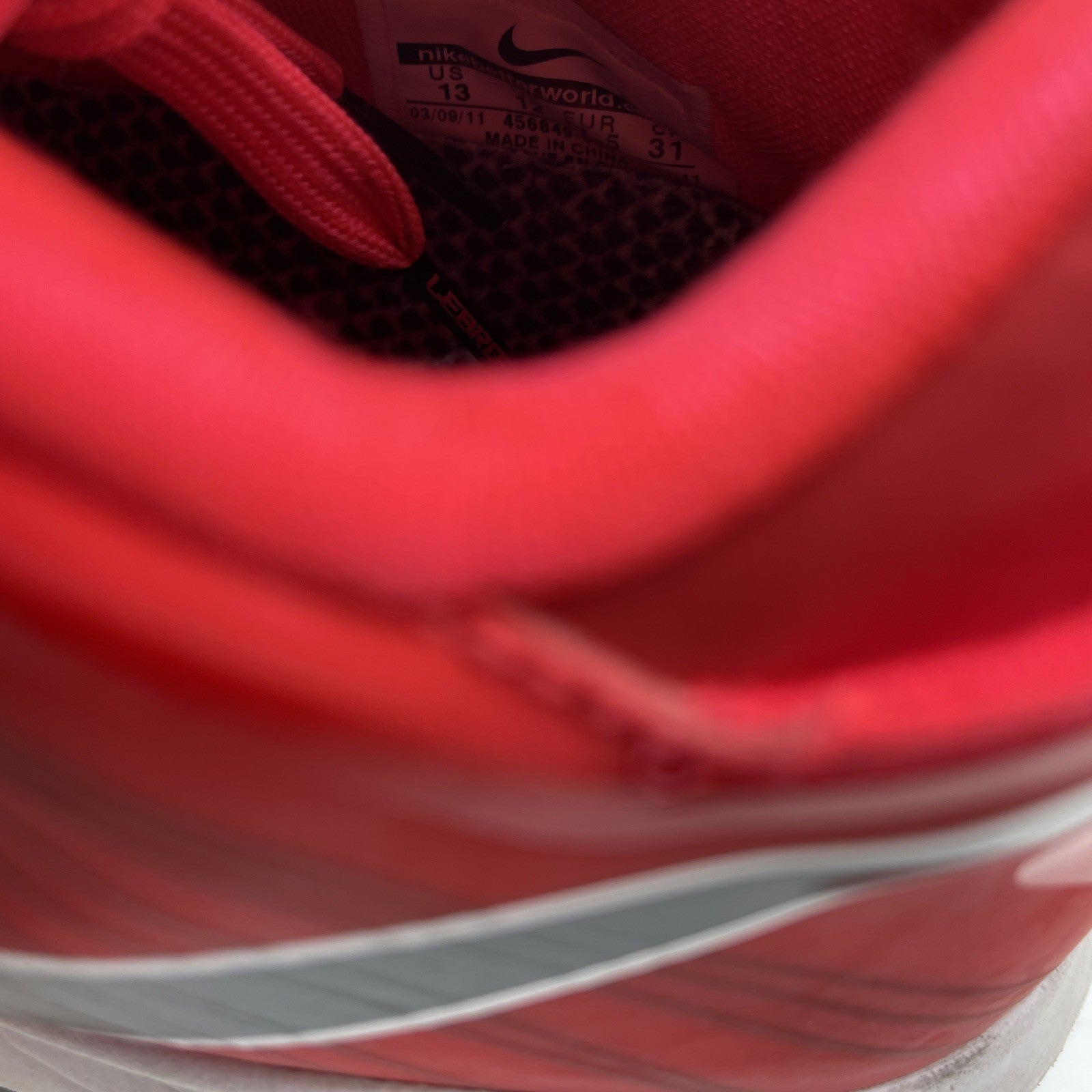 Size 13 - Nike LeBron 8 V/2 Low Solar Red (456849-600)