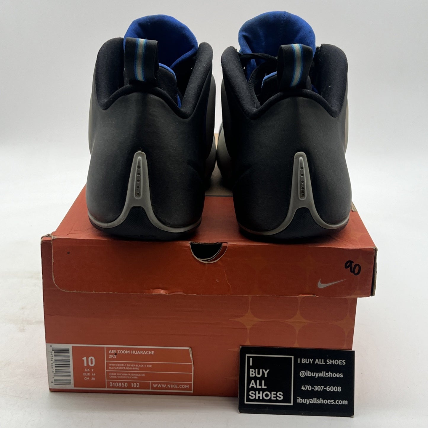 Size 10 - Nike Air Zoom Huarache 2K5 White Black (310850-102)