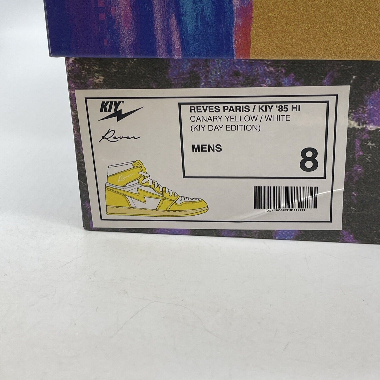 Size 8 -KIY REVES PARIS '85 HI KIY DAY EDITION CANARY YELLOW OFF WHITE 1 POLLEN