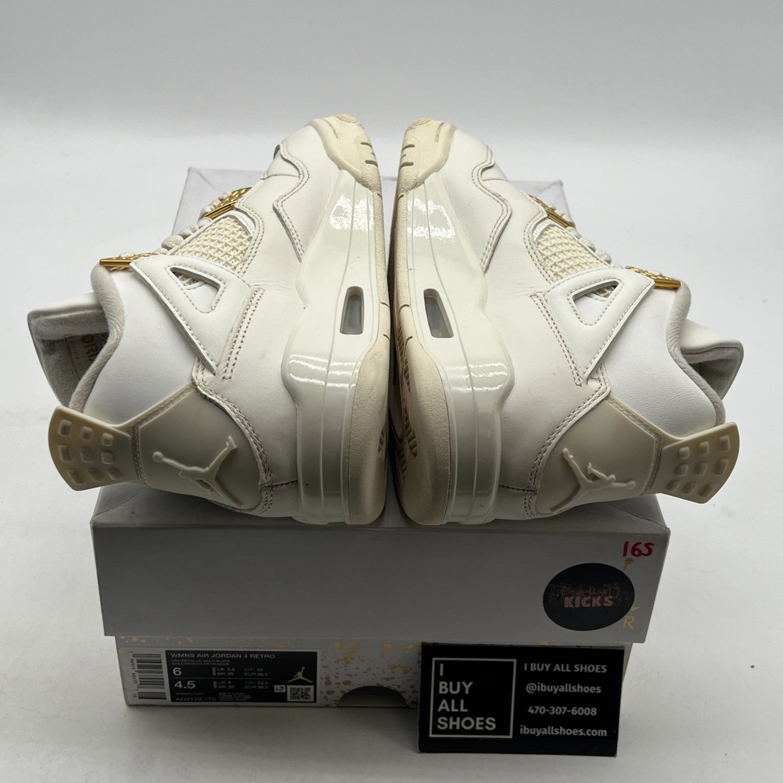 Size 6 - Air Jordan 4 Retro Metallic Gold W (AQ9129-170)