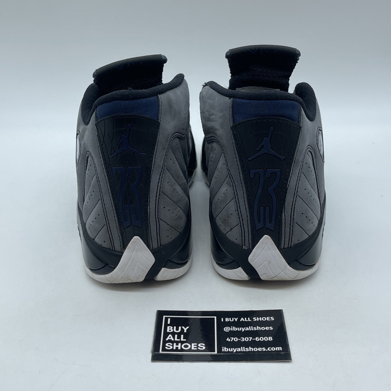 Size 9 - Air Jordan 14 Retro Graphite Navy Grey Black Suede (311832-011)