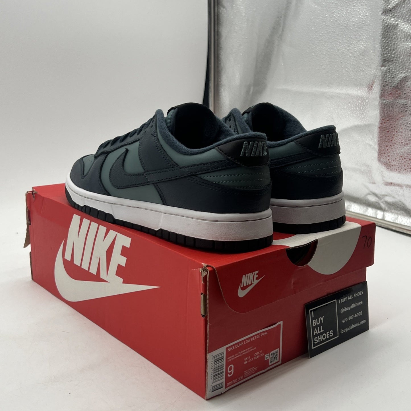 Size 9 - Nike Dunk Low Armory Navy/Black/Mineral State/White (DR9705-300)