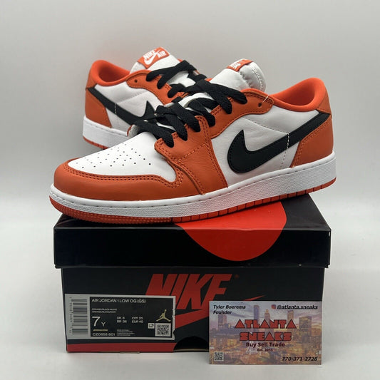 Size 7 - Jordan 1 Low OG Shattered Backboard Starfish Black Leather (CZ0858-801)