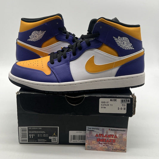 Size 11.5 - Air Jordan 1 Mid Lakers (DQ8426-517)