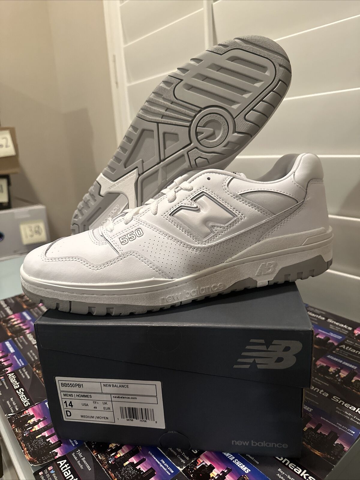 Size 14 - New Balance 550 White Gray 2021