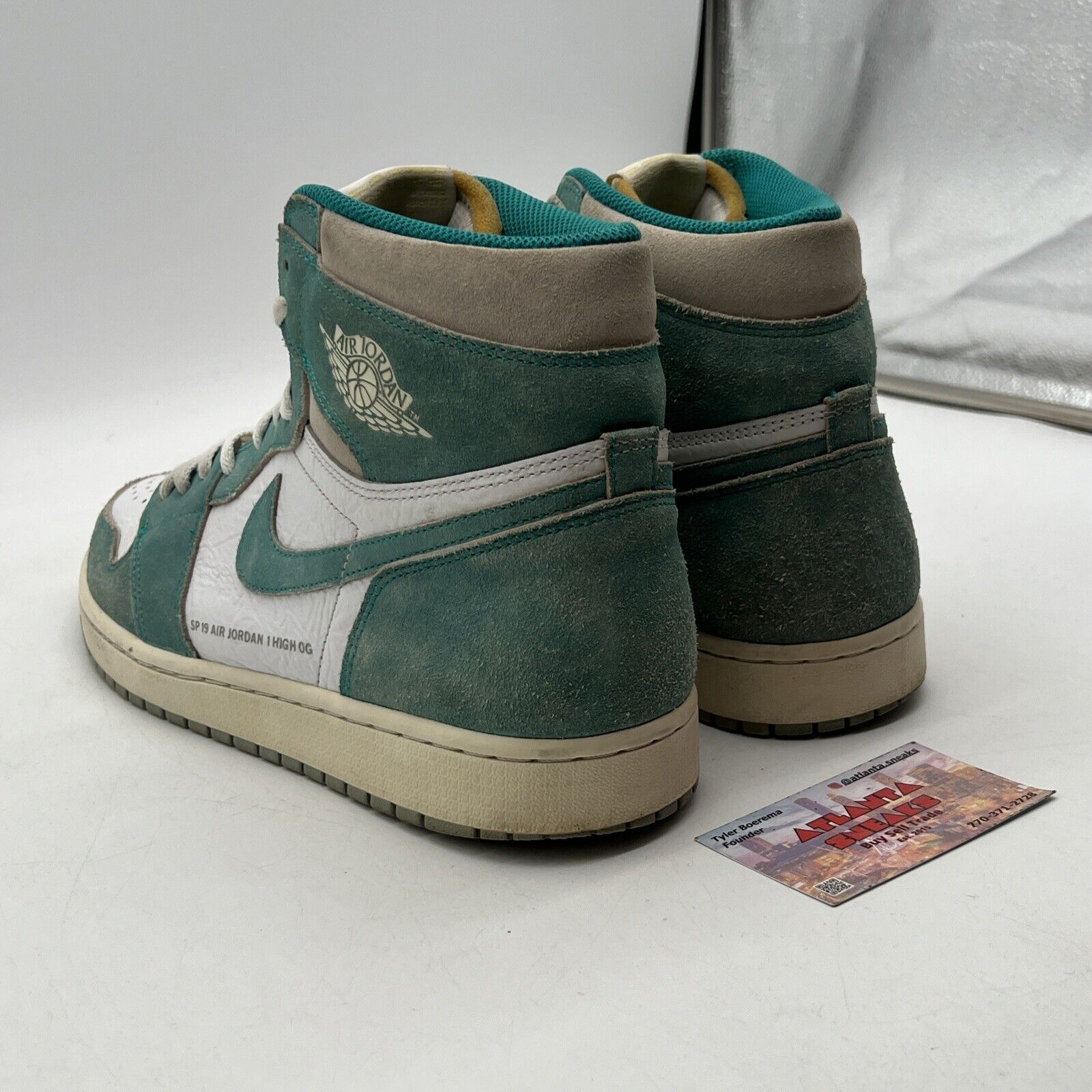 Size 13 - Jordan 1 Retro OG High Turbo Green White Leather (555088-311)