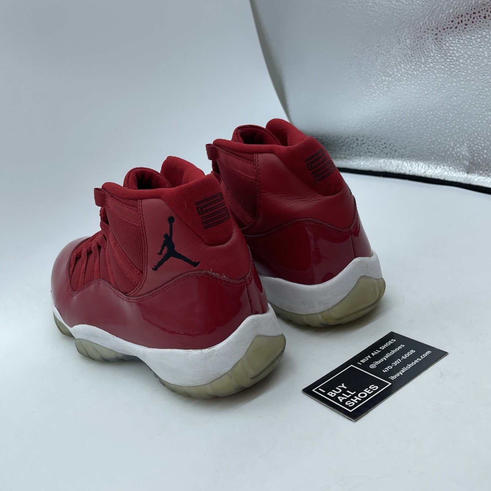 Size 9.5 - Jordan 11 Retro High Win Like '96 Red Black Suede (378037-623)