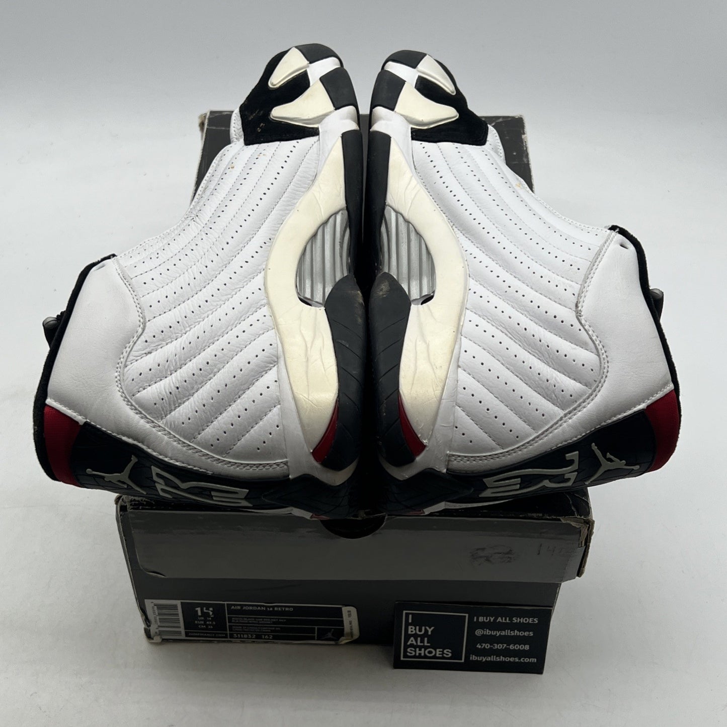Size 14 - Air Jordan 14 Retro 2006 Black Toe (311832-162)