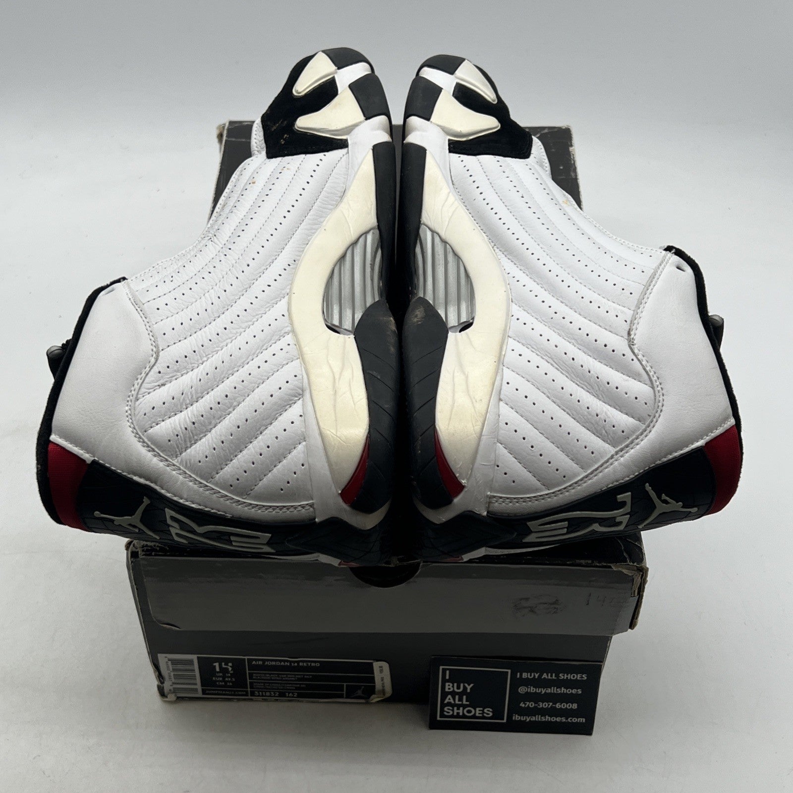 Size 14 - Air Jordan 14 Retro 2006 Black Toe (311832-162)