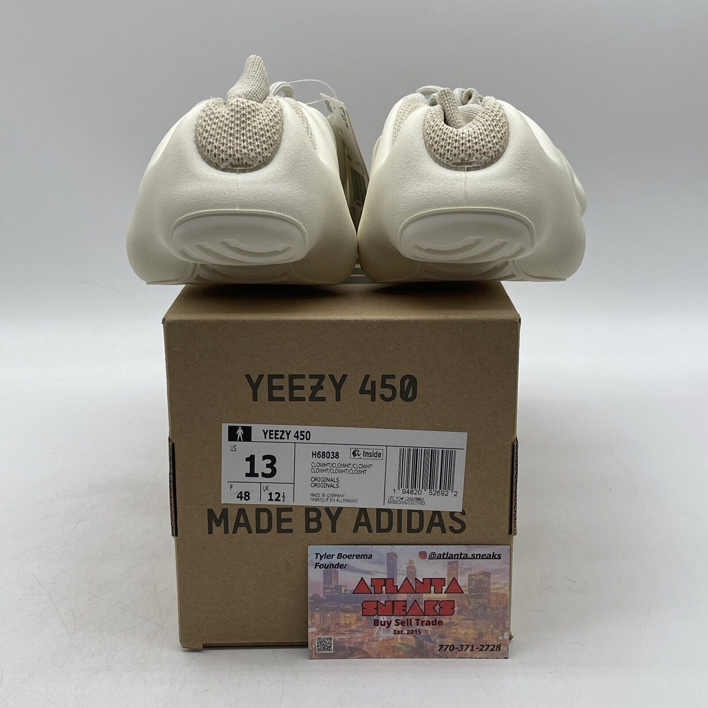 Size 13 - adidas Yeezy 450 Cloud White (H68038)