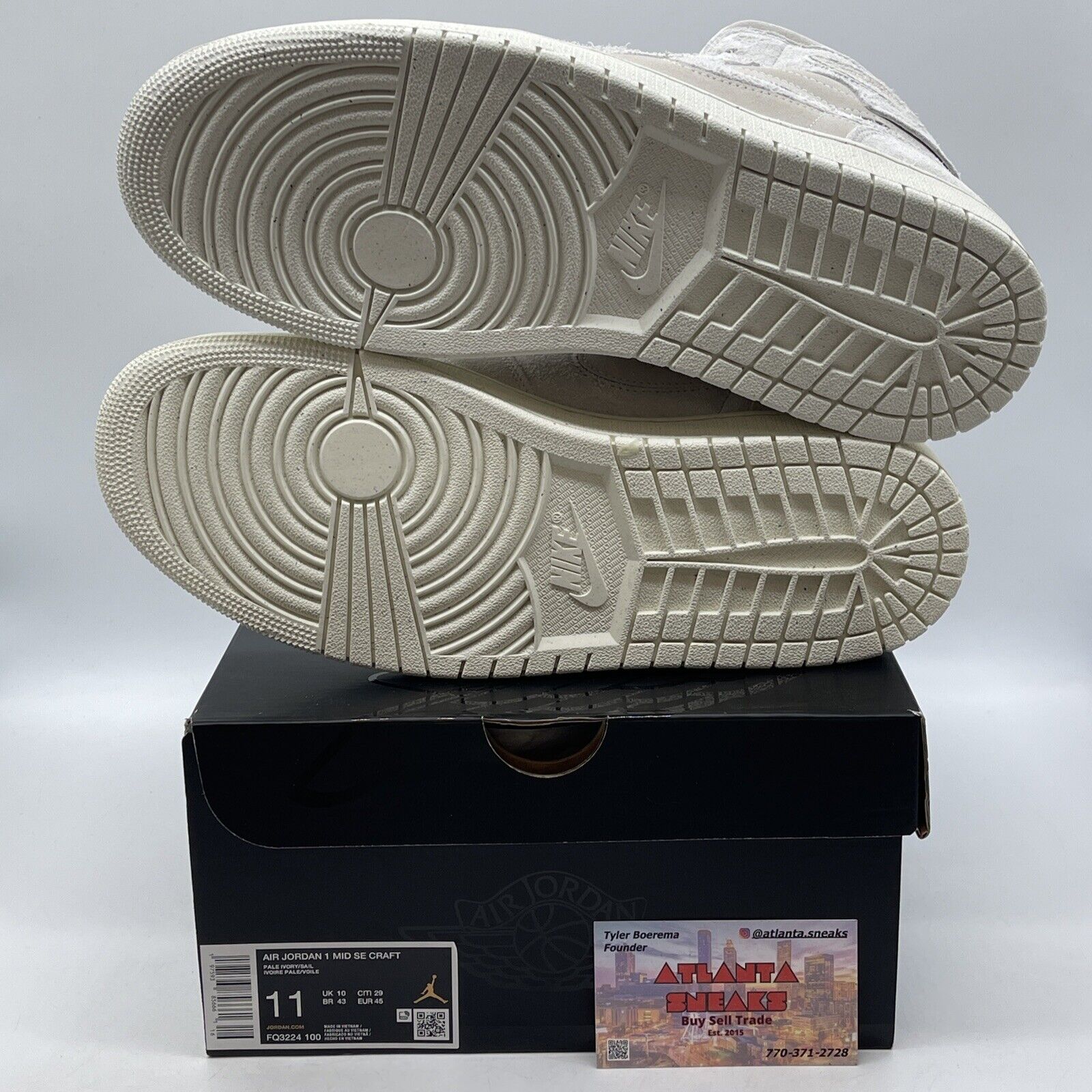 Size 11 - Air Jordan 1 SE Craft Mid Pale Ivory Tan Suede (FQ3224-100)