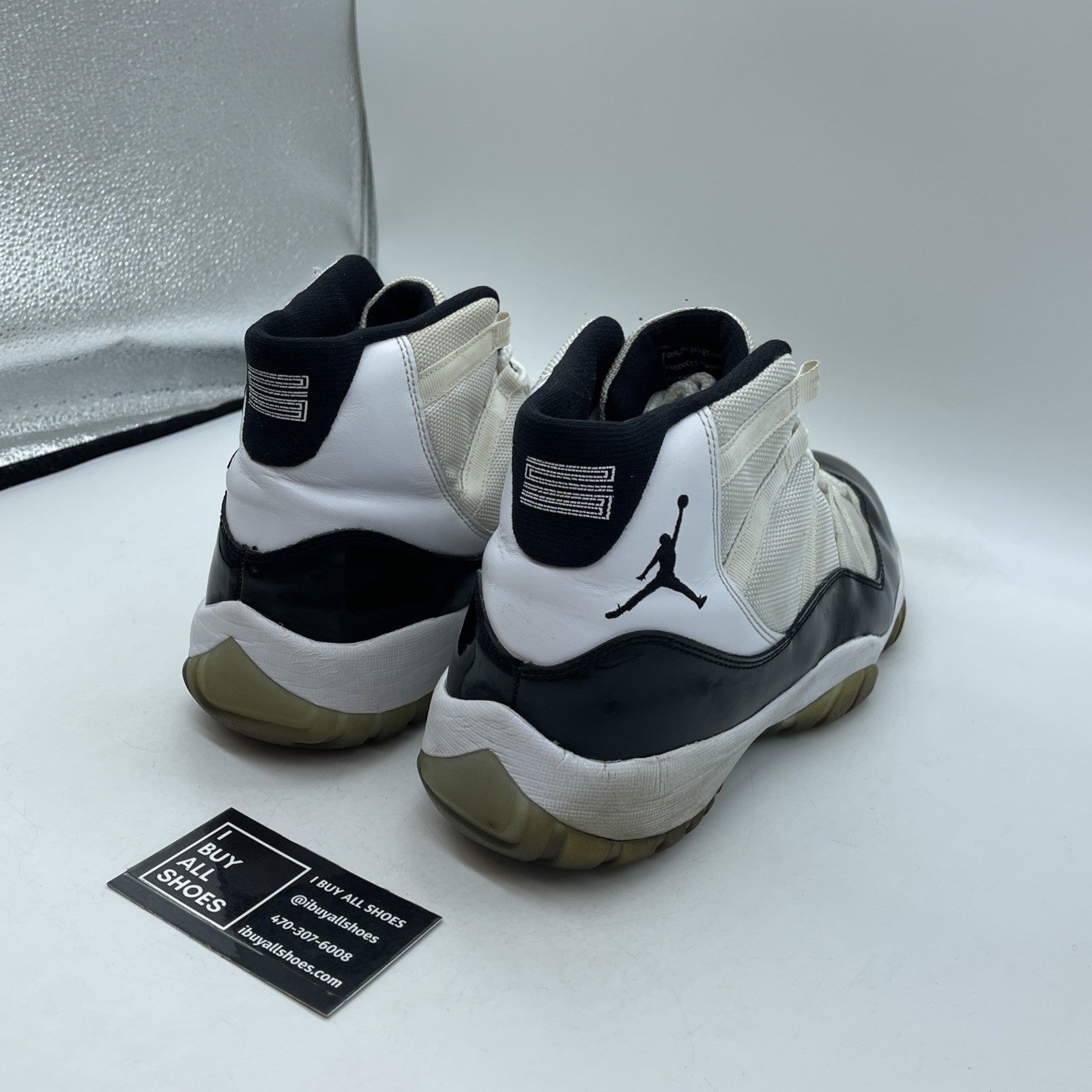 Size 12 - Jordan 11 Retro Concord Black White Leather Suede (378037-107)