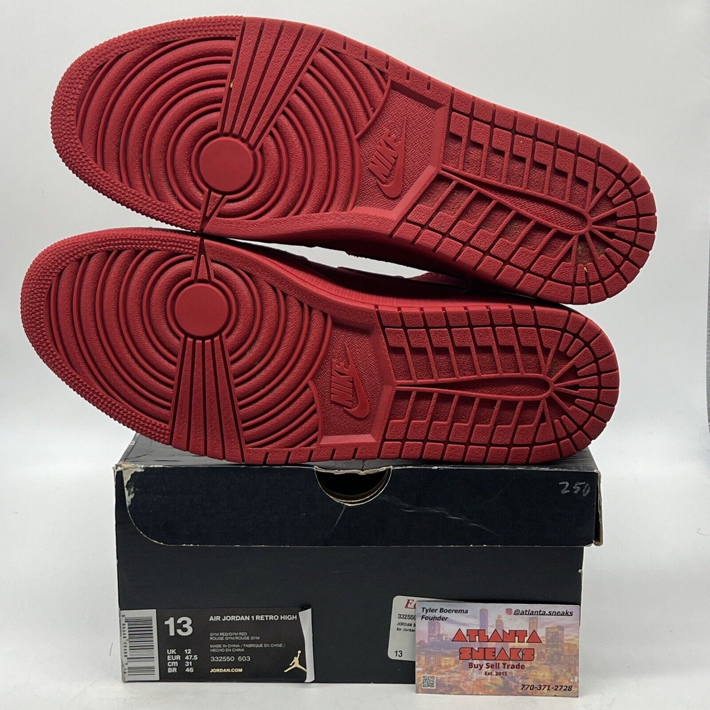 Size 13 - Air Jordan 1 Retro High Red Suede (332550-603)