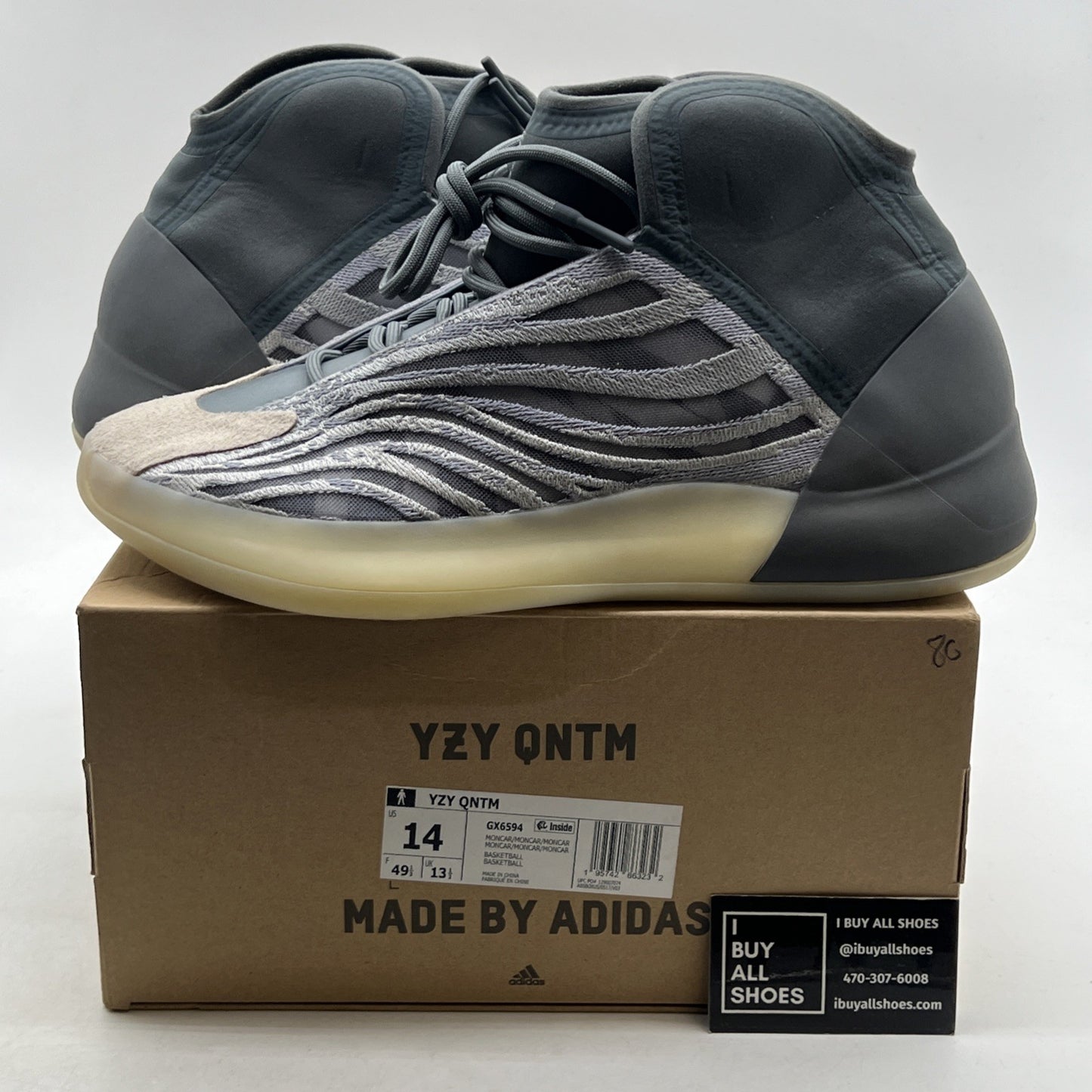 Size 14 - adidas Yeezy Quantum Mono Carbon (GX6594)