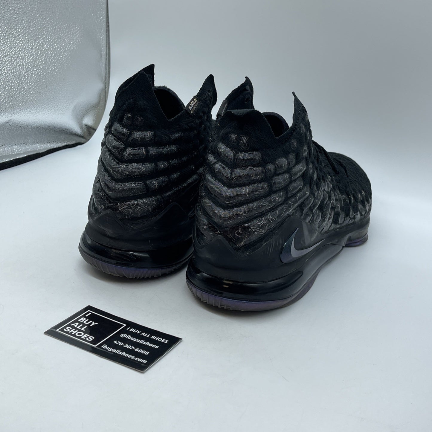 Size 12 - Nike LeBron 17 Currency Black White Suede (BQ3177-001)
