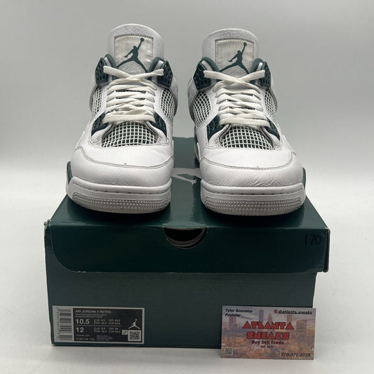 Size 10.5 - Air Jordan 4 Retro Oxidized Green White Leather (FQ8138-103)