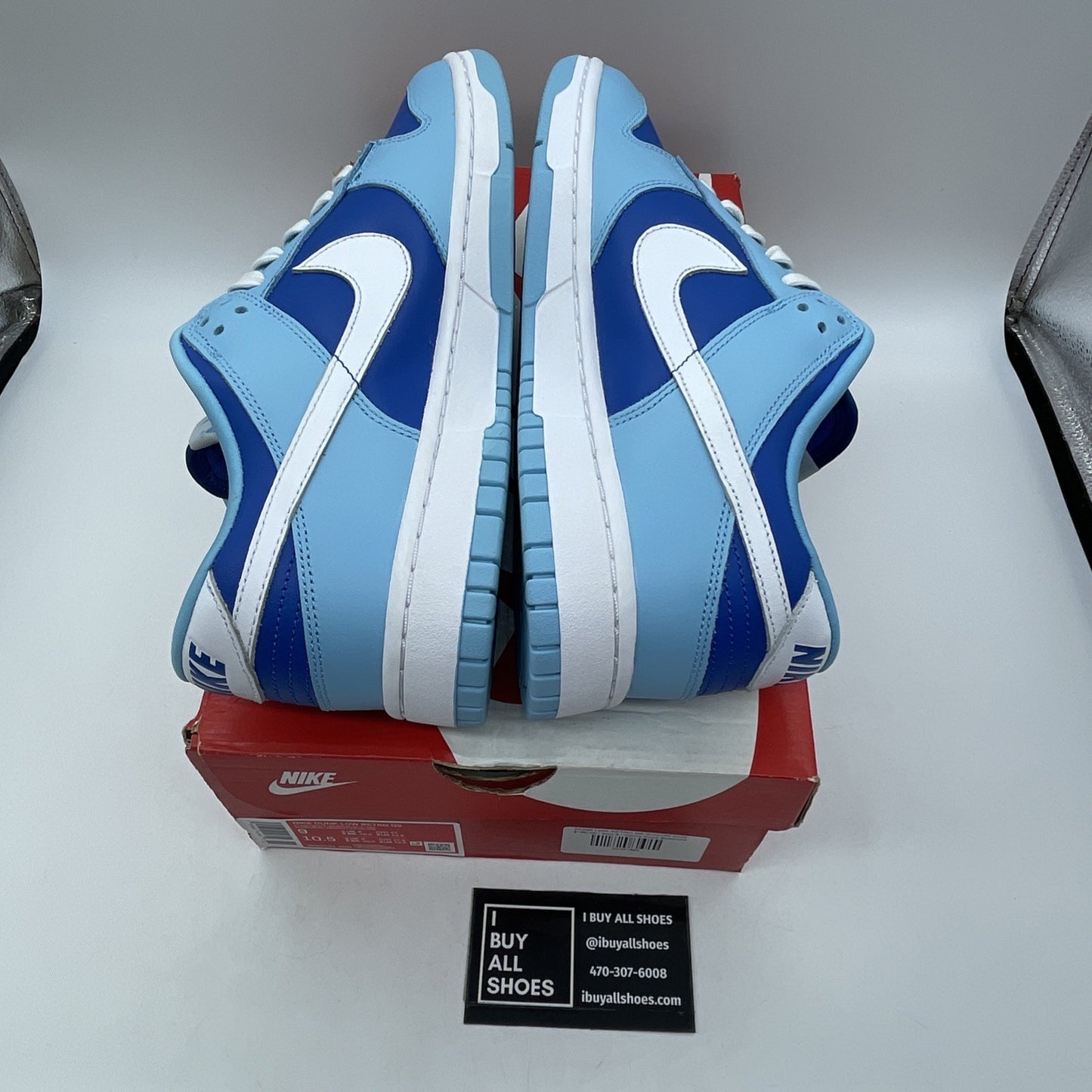Size 9 - Nike Dunk Low Retro QS Argon Blue White Leather (DM0121-400)