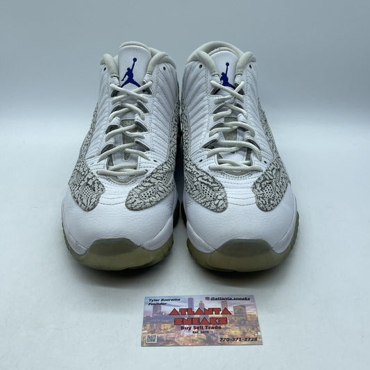 Size 11 - Air Jordan 11 IE 2015 Low Cobalt Grey White Suede Leather (306008-102)