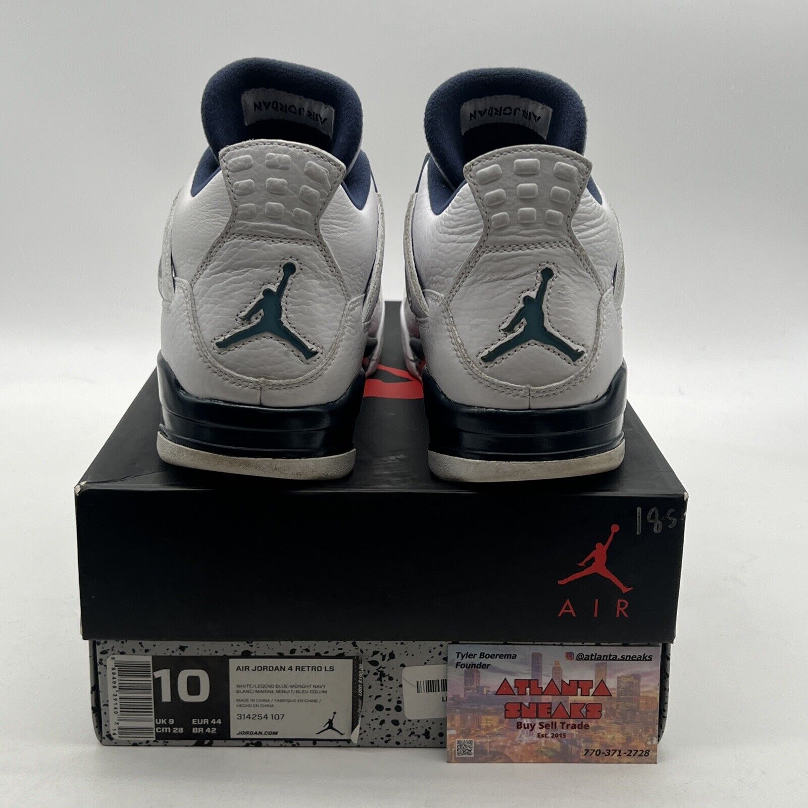 Size 10 - Air Jordan 4 Retro LS Columbia (314254-107)