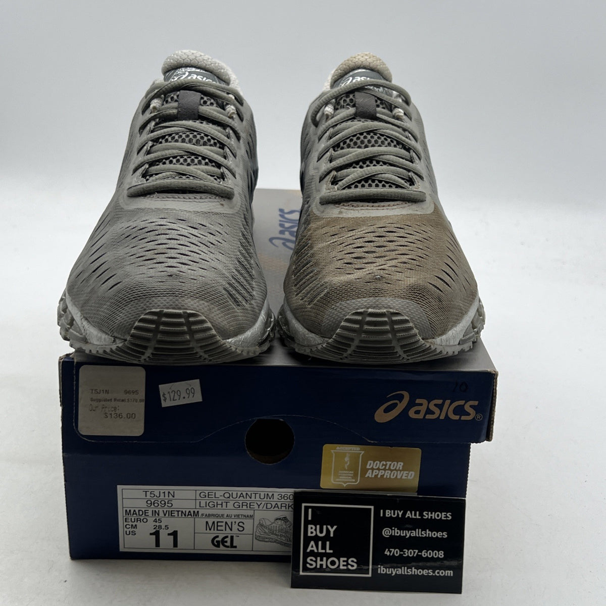 Size 11 - ASICS GEL-Quantum 360 Low Gray (T5J1N-9595)