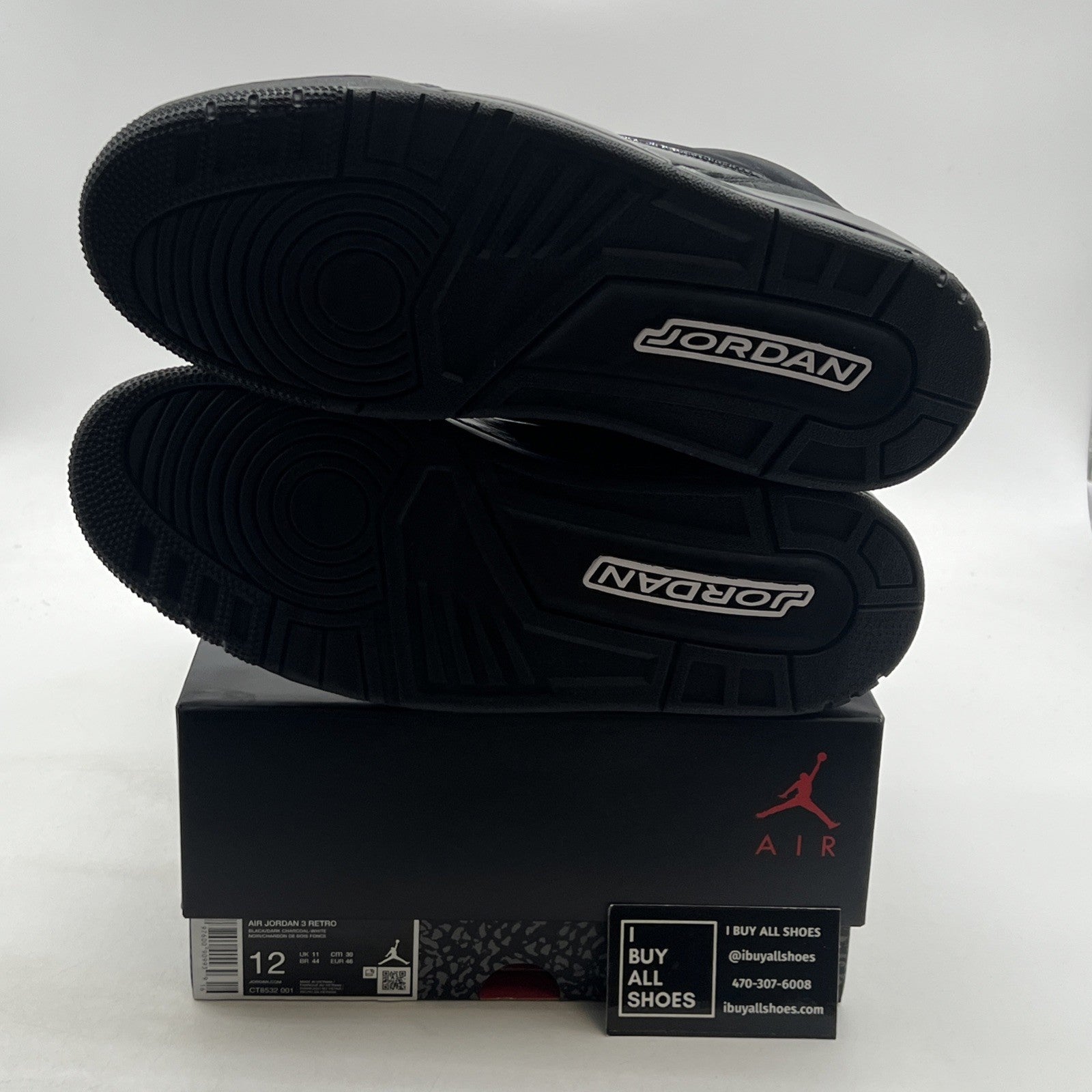 Size 12 - Air Jordan 3 Retro 2025 Black Cat (CT8532-001)