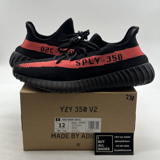 Size 12 - adidas Yeezy Boost 350 V2 Low Red Stripe (BY9612)