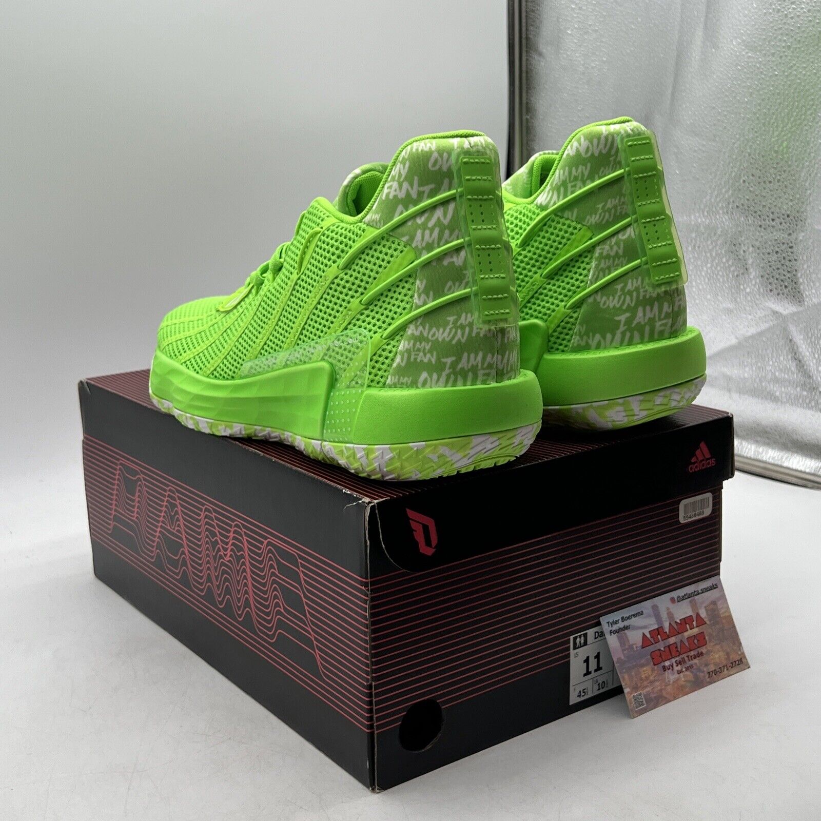 Size 11 - adidas Dame 7 I Am My Own Fan - Solar Green (FY0160)